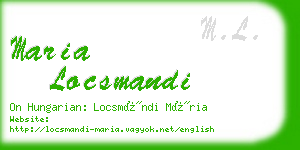 maria locsmandi business card